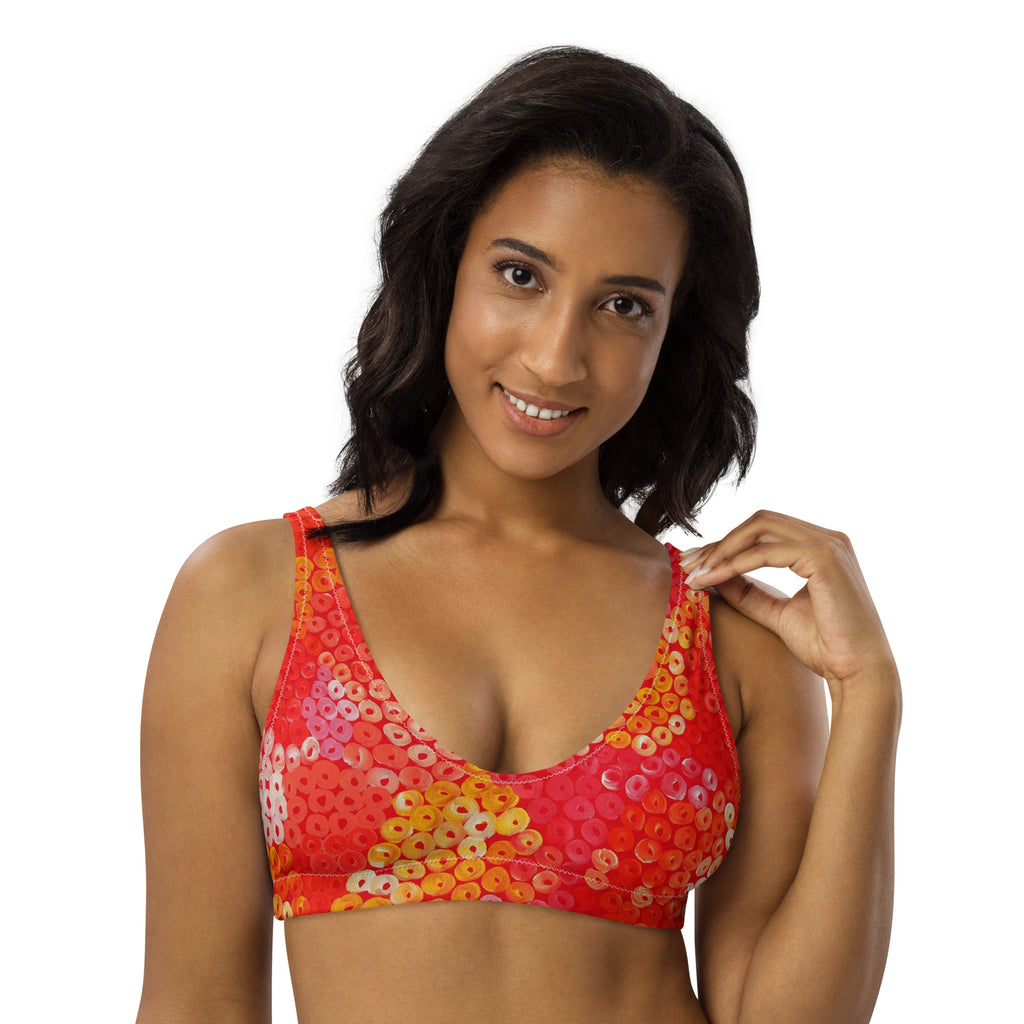 All-Over Print Recycled Padded Bikini Top