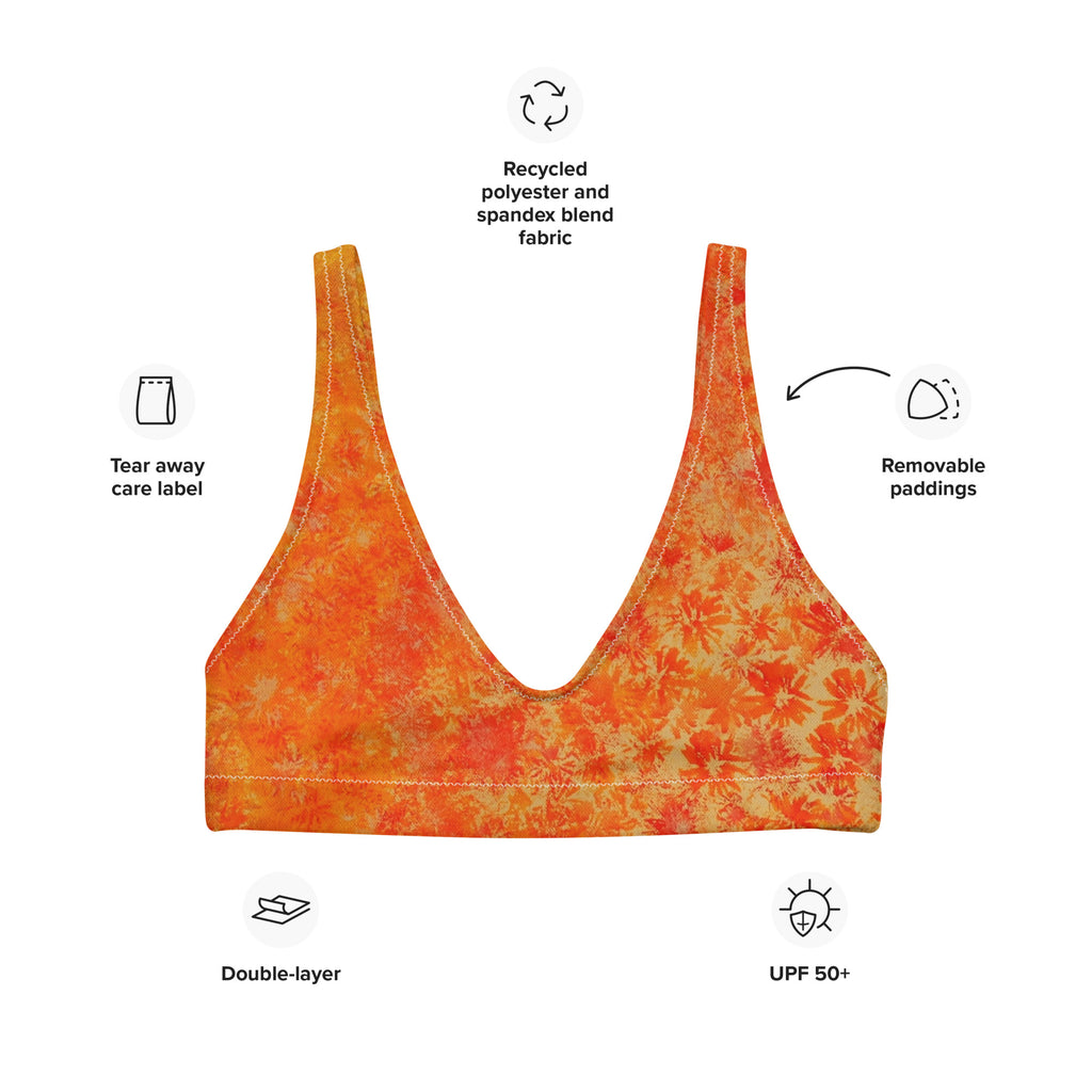 All-Over Print Recycled Padded Bikini Top