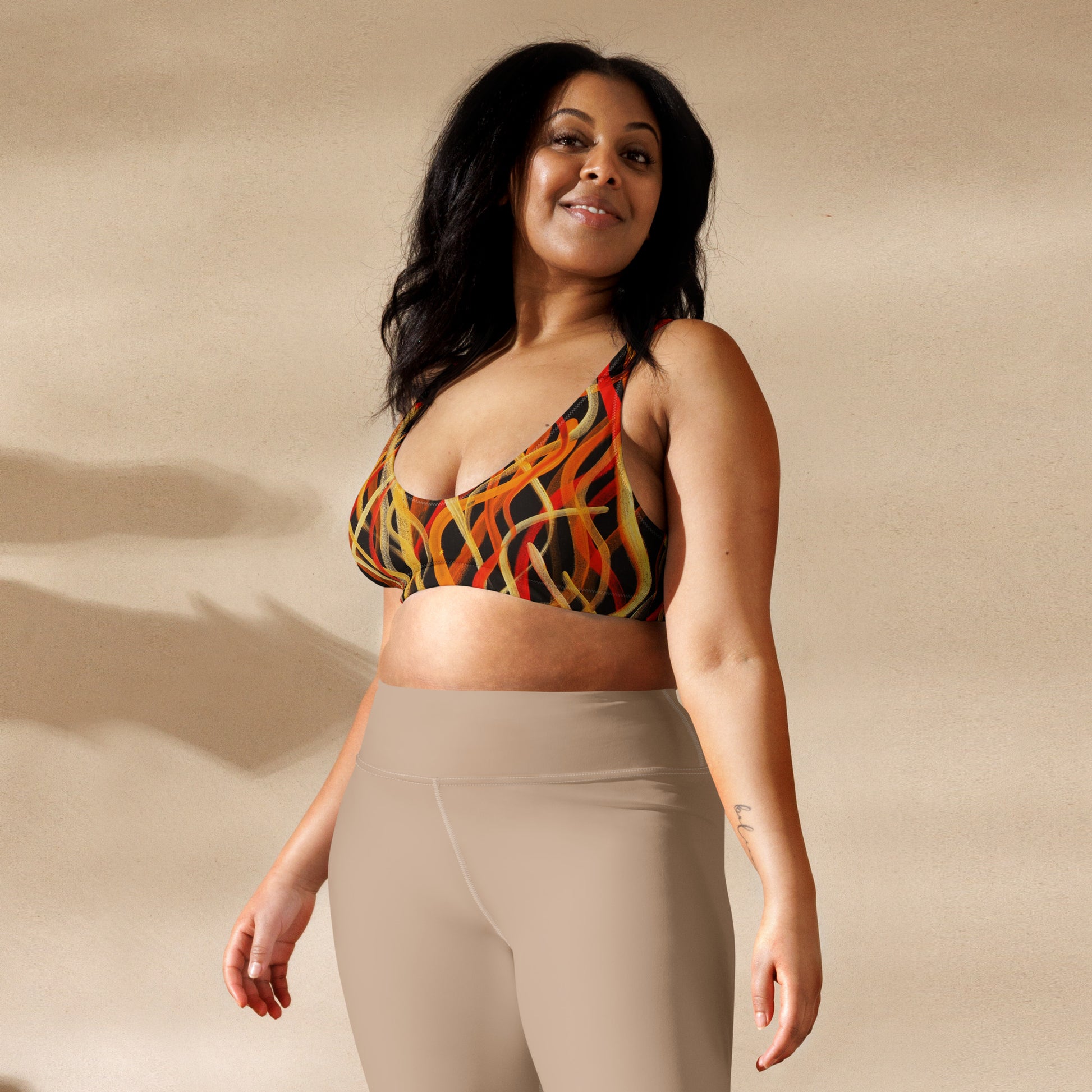All-Over Print Recycled Padded Bikini Top