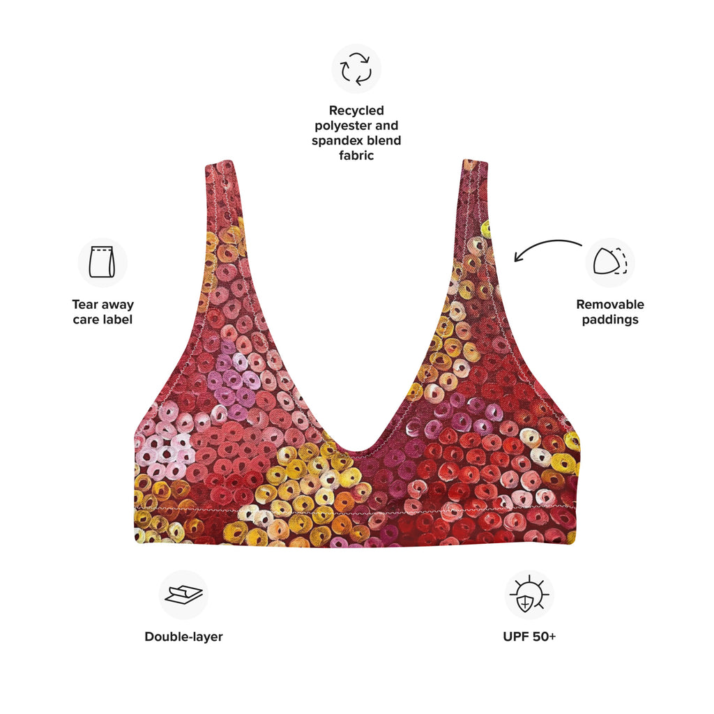 All-Over Print Recycled Padded Bikini Top