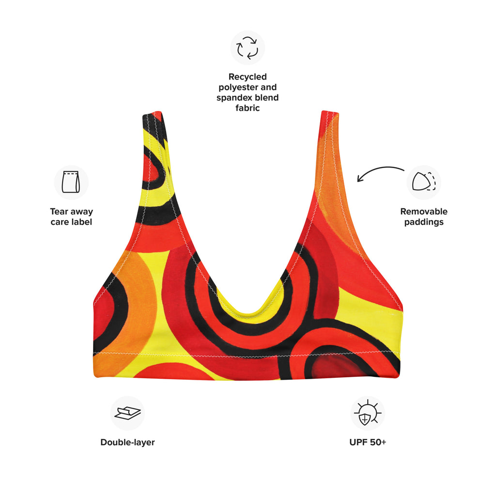 All-Over Print Recycled Padded Bikini Top
