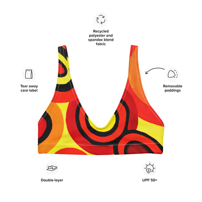 All-Over Print Recycled Padded Bikini Top