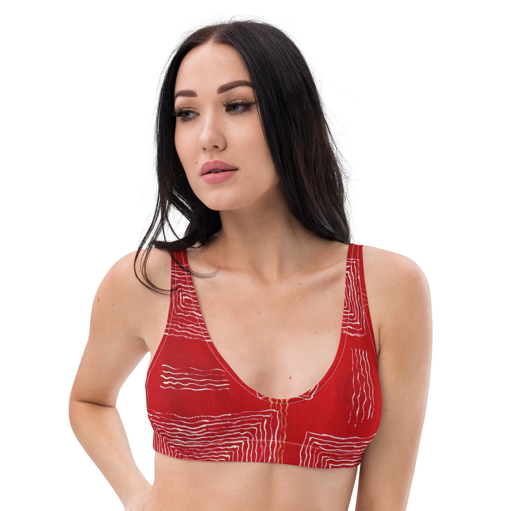 All-Over Print Recycled Padded Bikini Top