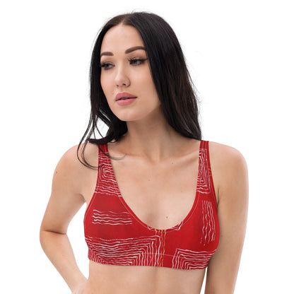 All-Over Print Recycled Padded Bikini Top