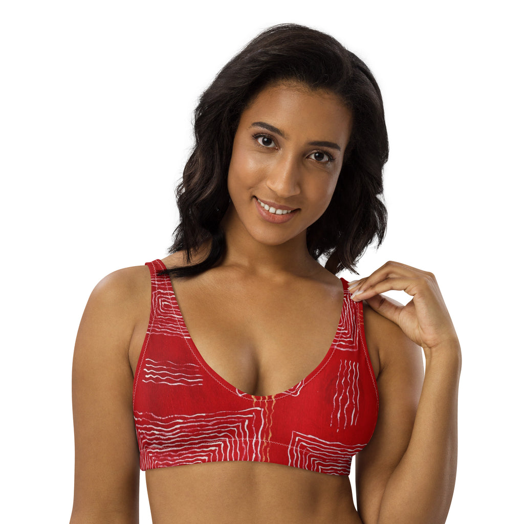 All-Over Print Recycled Padded Bikini Top