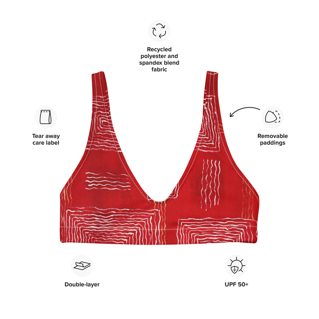 All-Over Print Recycled Padded Bikini Top