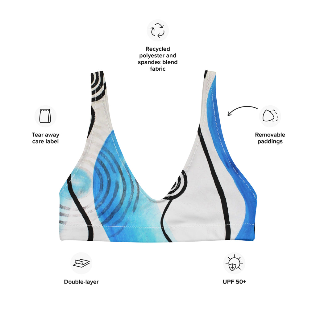 All-Over Print Recycled Padded Bikini Top