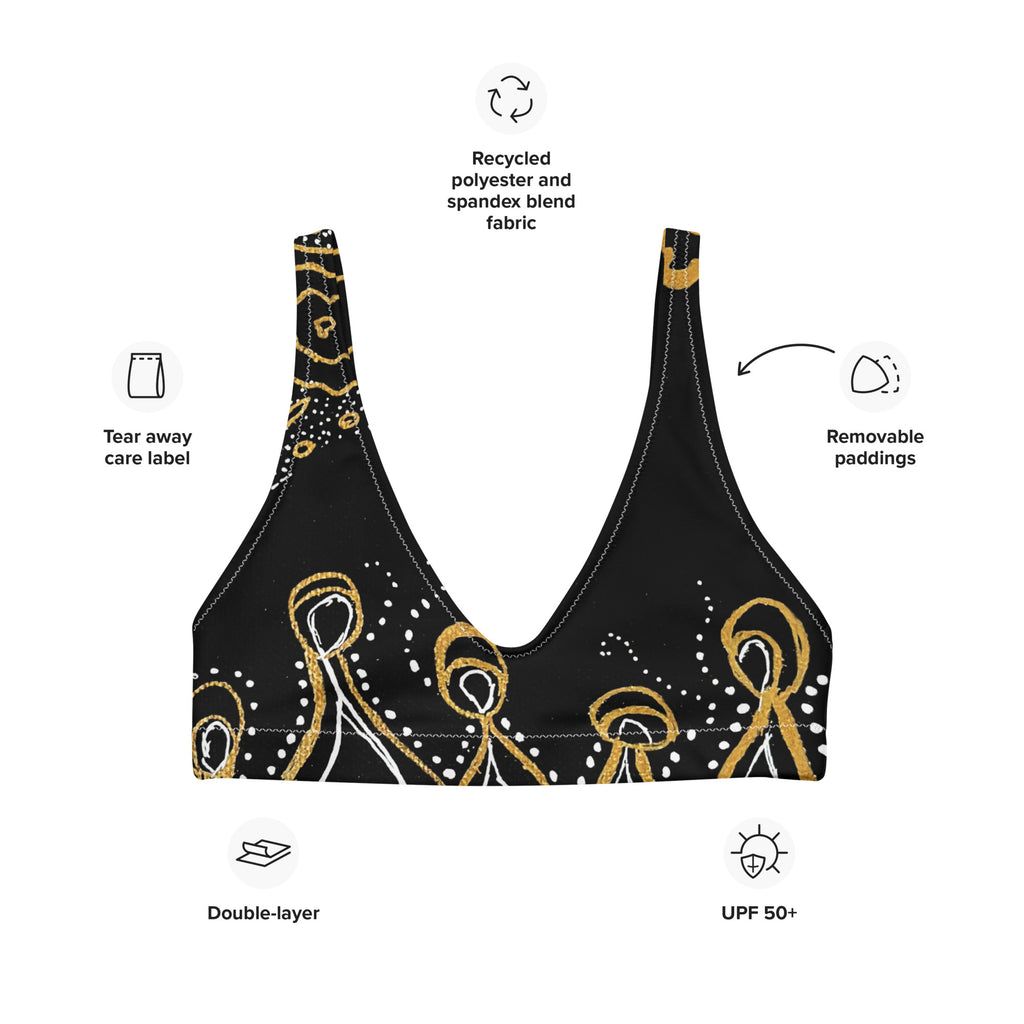 All-Over Print Recycled Padded Bikini Top