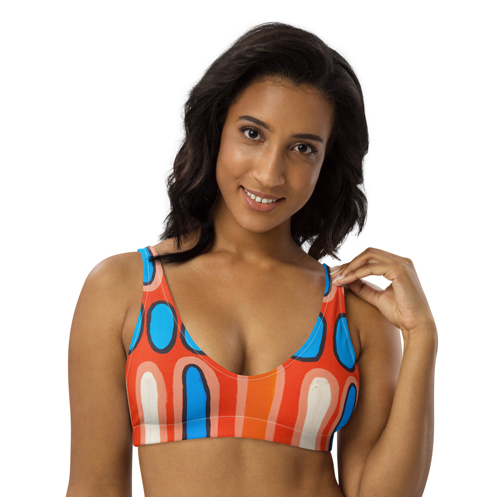 All-Over Print Recycled Padded Bikini Top