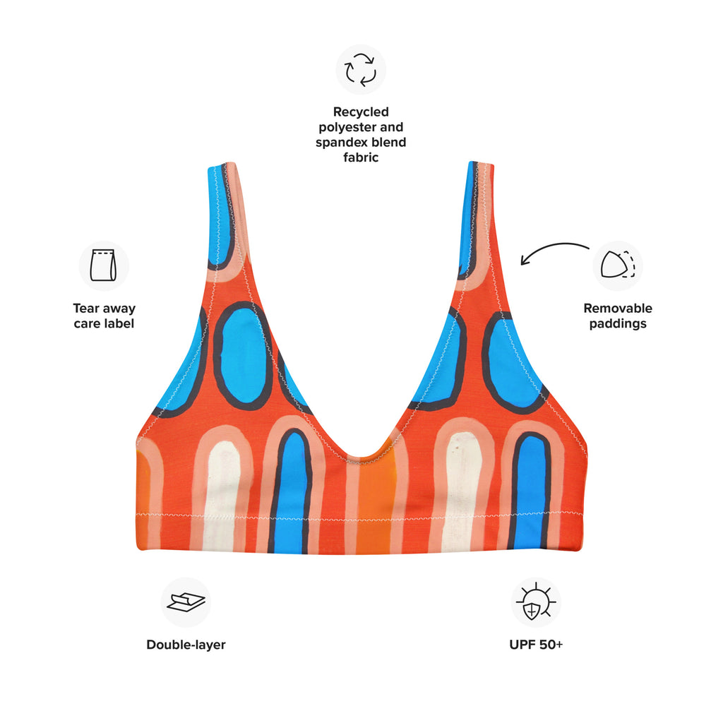 All-Over Print Recycled Padded Bikini Top