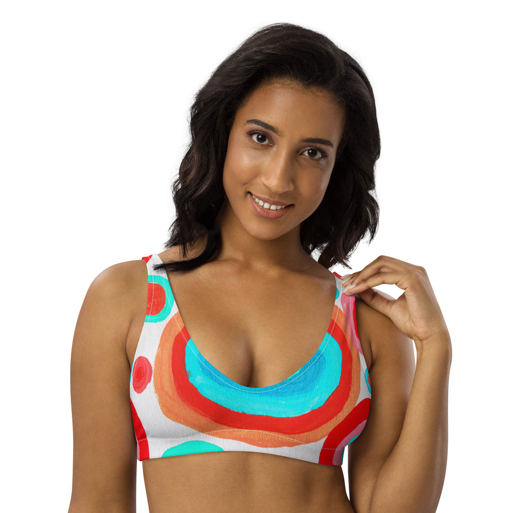 All-Over Print Recycled Padded Bikini Top