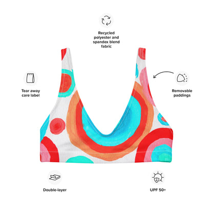 All-Over Print Recycled Padded Bikini Top