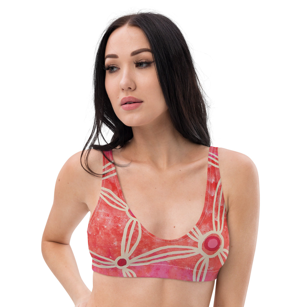 All-Over Print Recycled Padded Bikini Top
