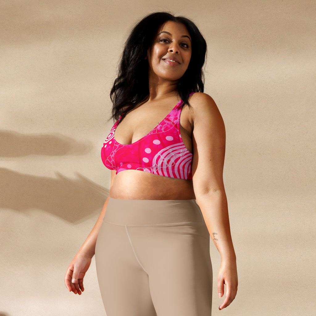 All-Over Print Recycled Padded Bikini Top