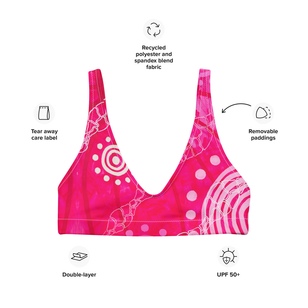 All-Over Print Recycled Padded Bikini Top