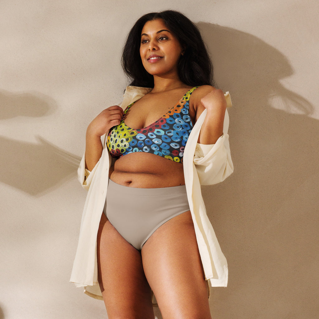 All-Over Print Recycled Padded Bikini Top