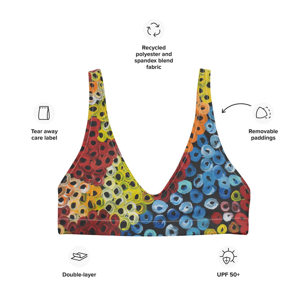 All-Over Print Recycled Padded Bikini Top