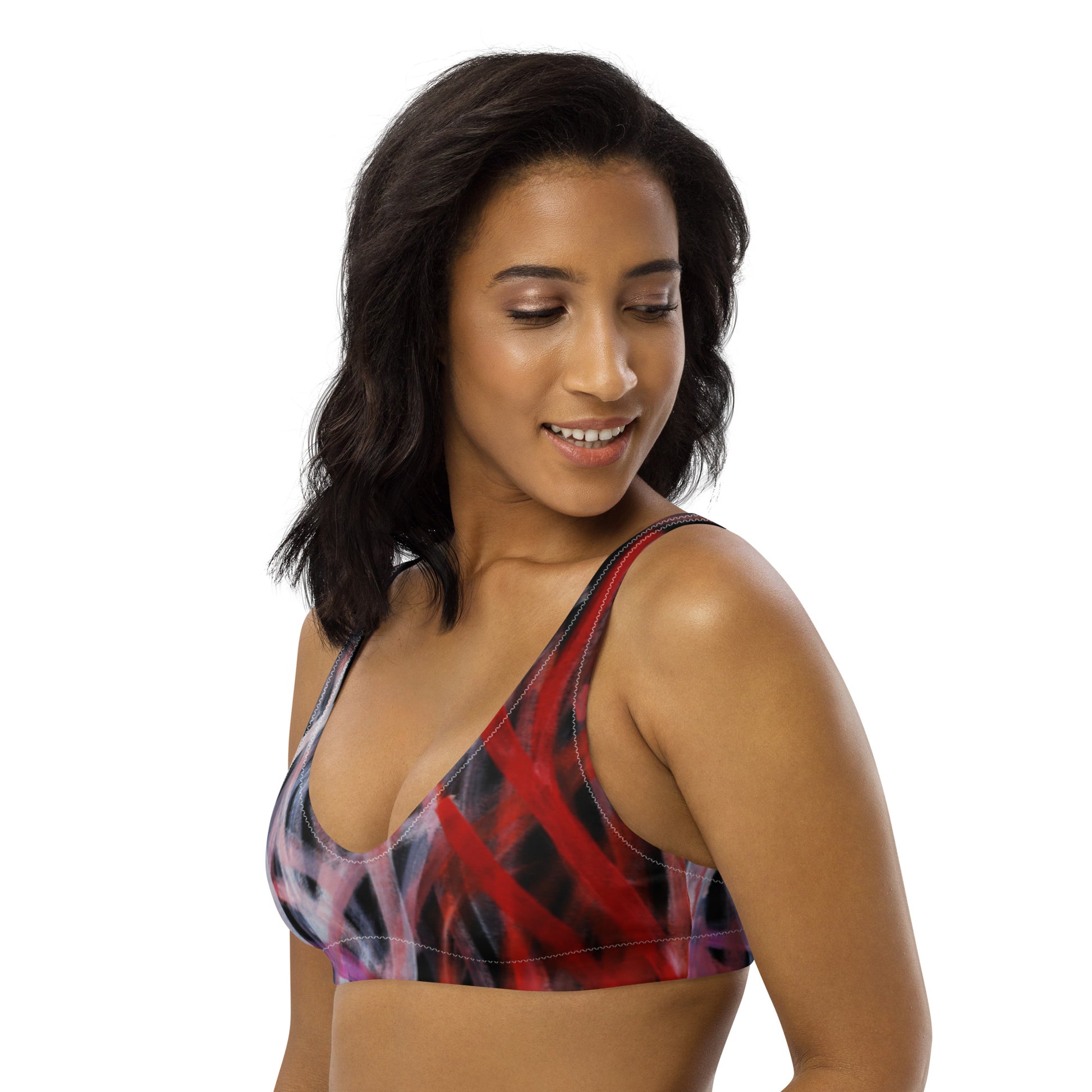 All-Over Print Recycled Padded Bikini Top