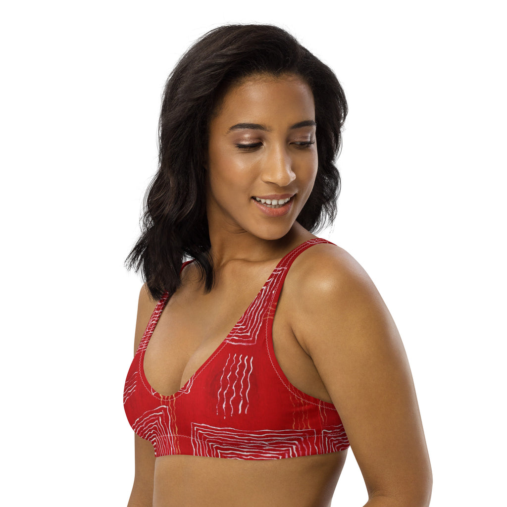 All-Over Print Recycled Padded Bikini Top