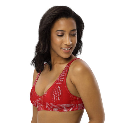 All-Over Print Recycled Padded Bikini Top