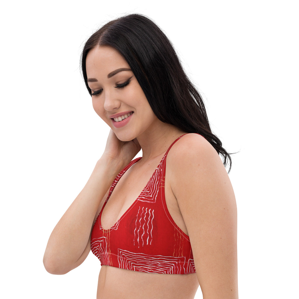 All-Over Print Recycled Padded Bikini Top