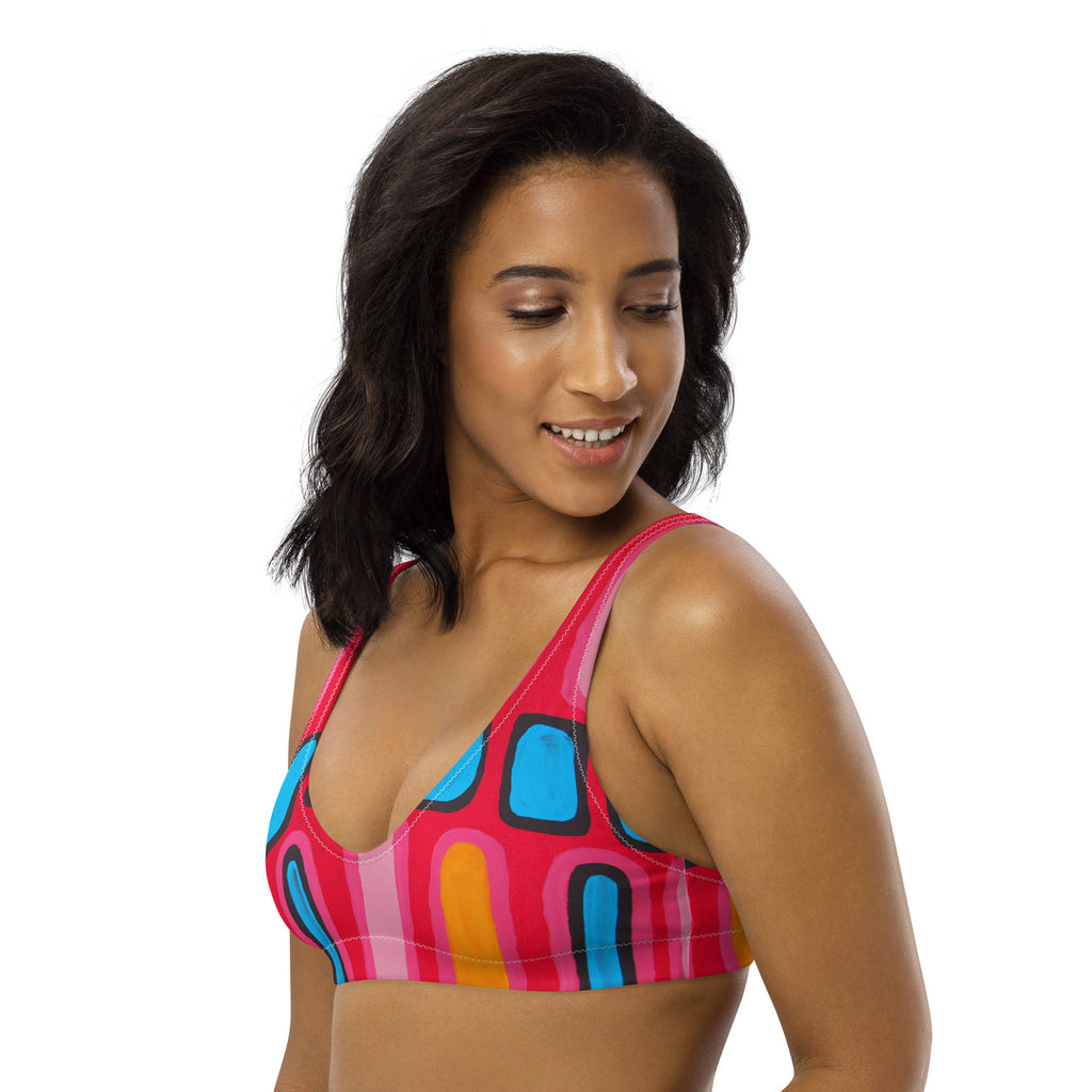 All-Over Print Recycled Padded Bikini Top