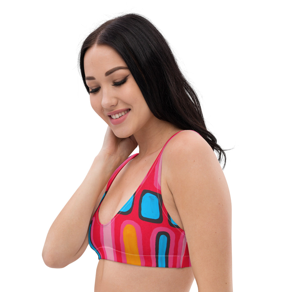 All-Over Print Recycled Padded Bikini Top