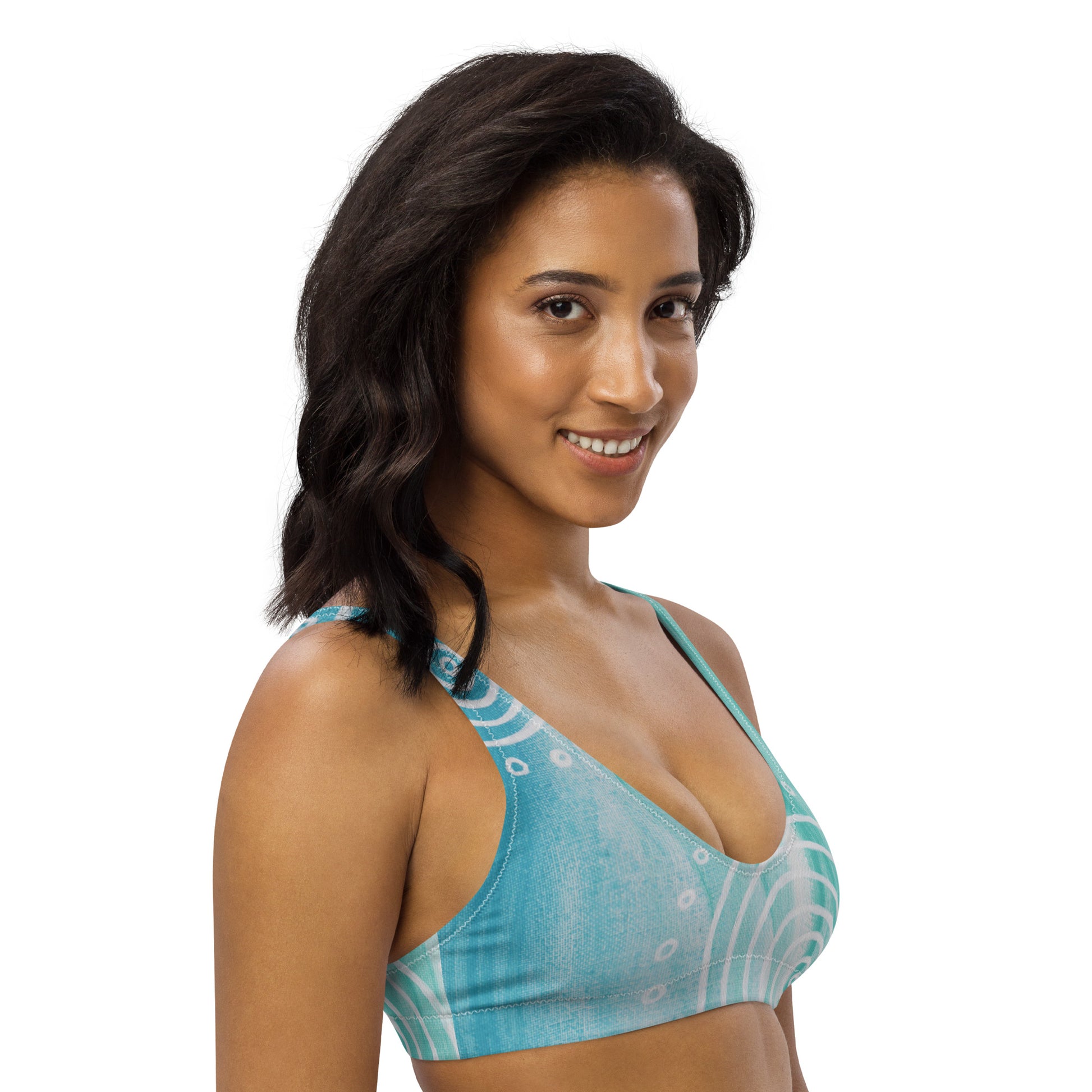 All-Over Print Recycled Padded Bikini Top