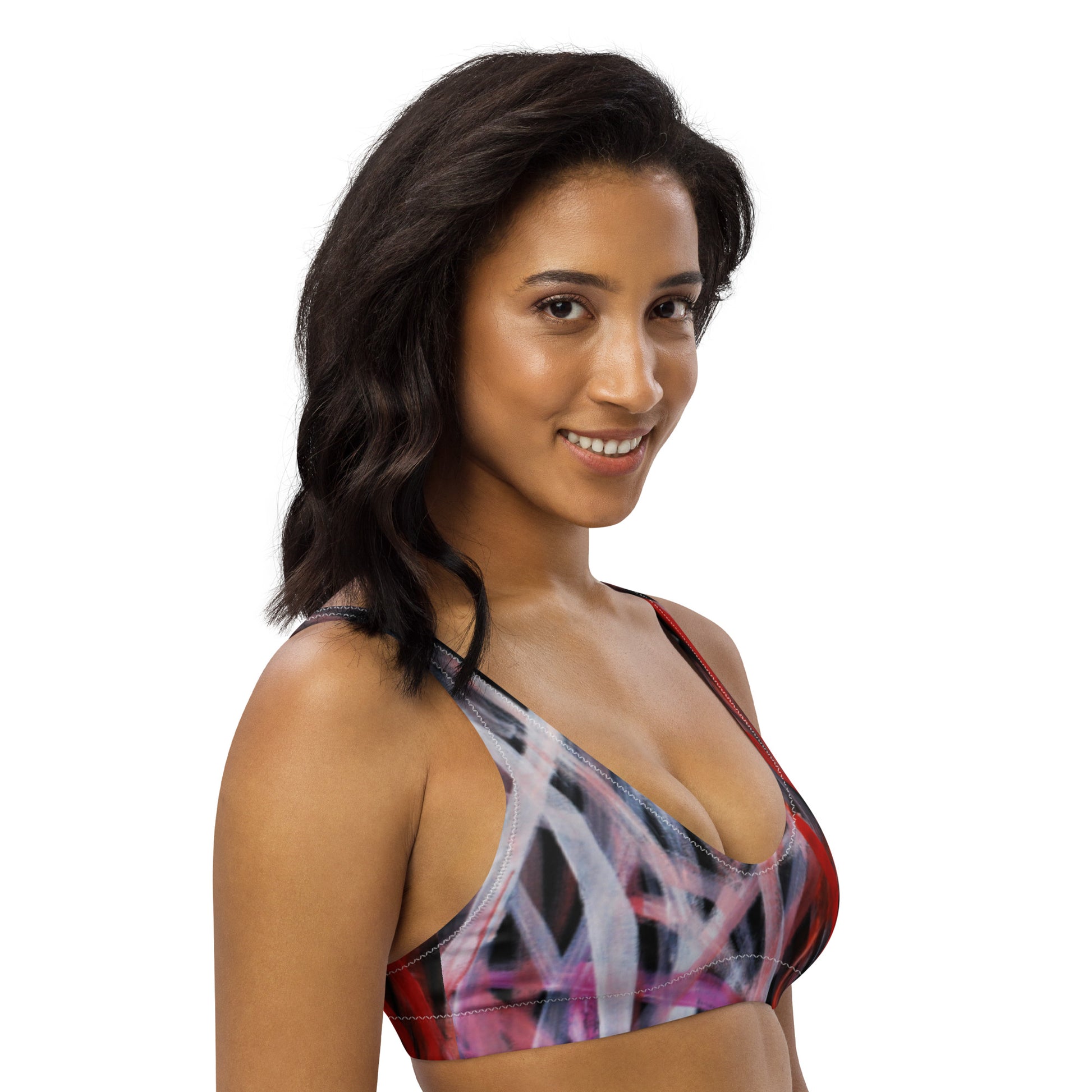 All-Over Print Recycled Padded Bikini Top