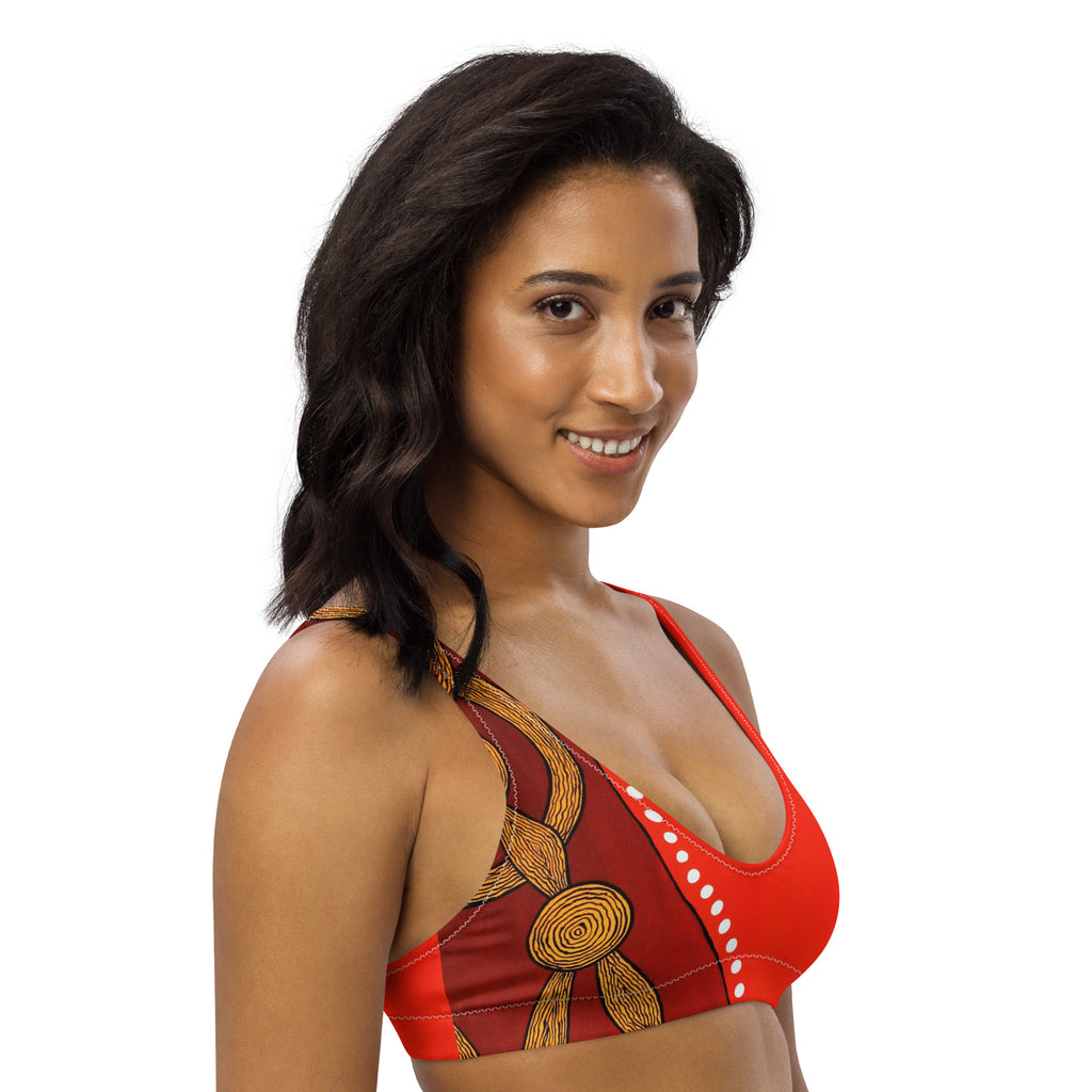 All-Over Print Recycled Padded Bikini Top