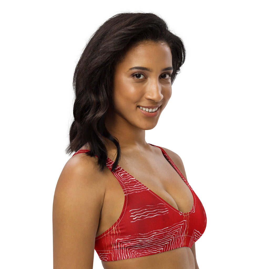 All-Over Print Recycled Padded Bikini Top