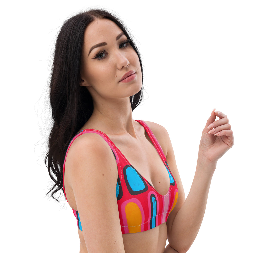 All-Over Print Recycled Padded Bikini Top