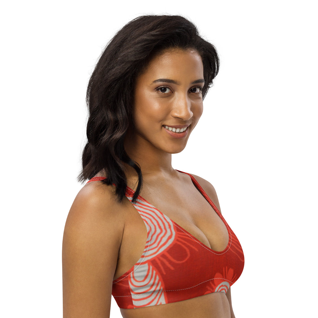 All-Over Print Recycled Padded Bikini Top