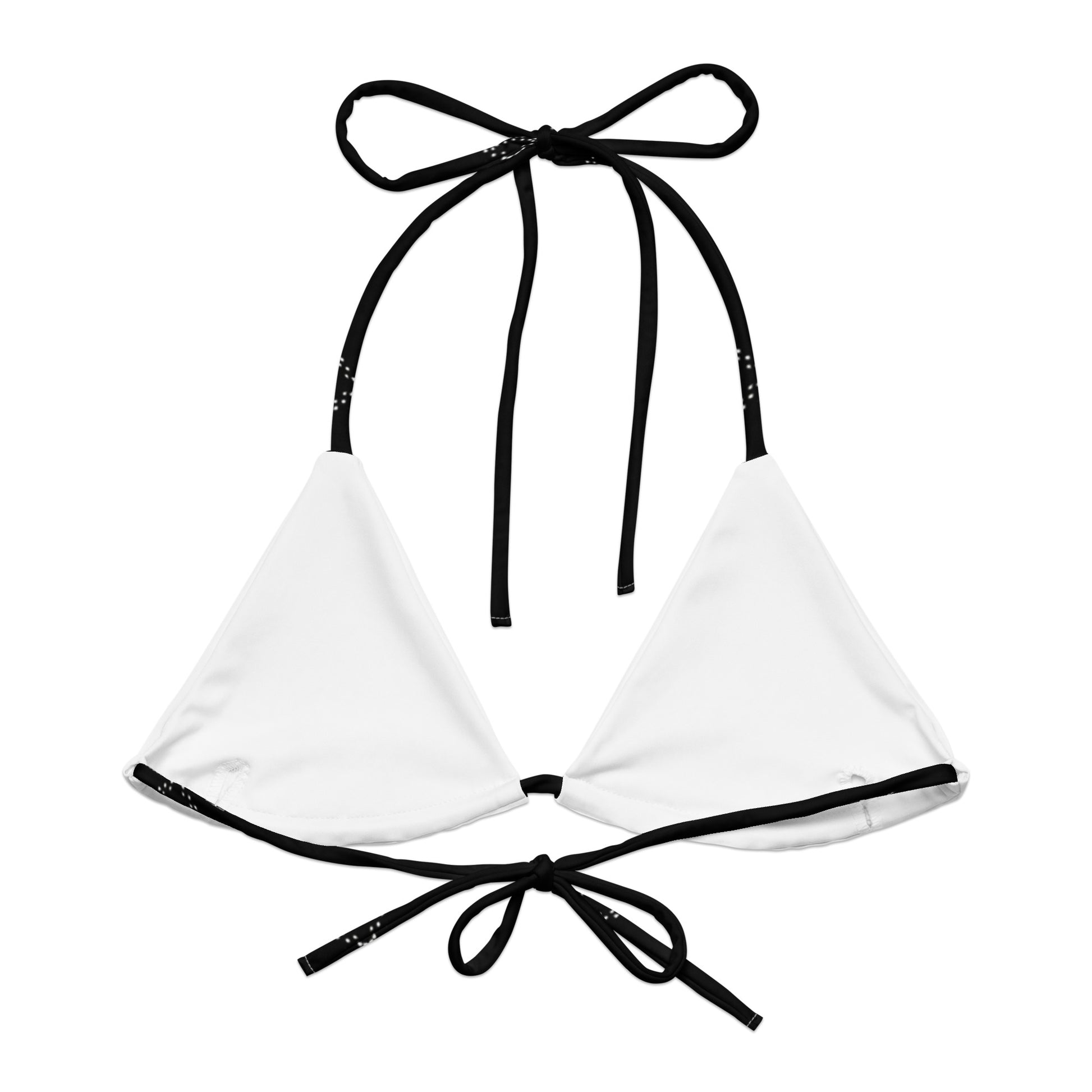 All-over print recycled string bikini top