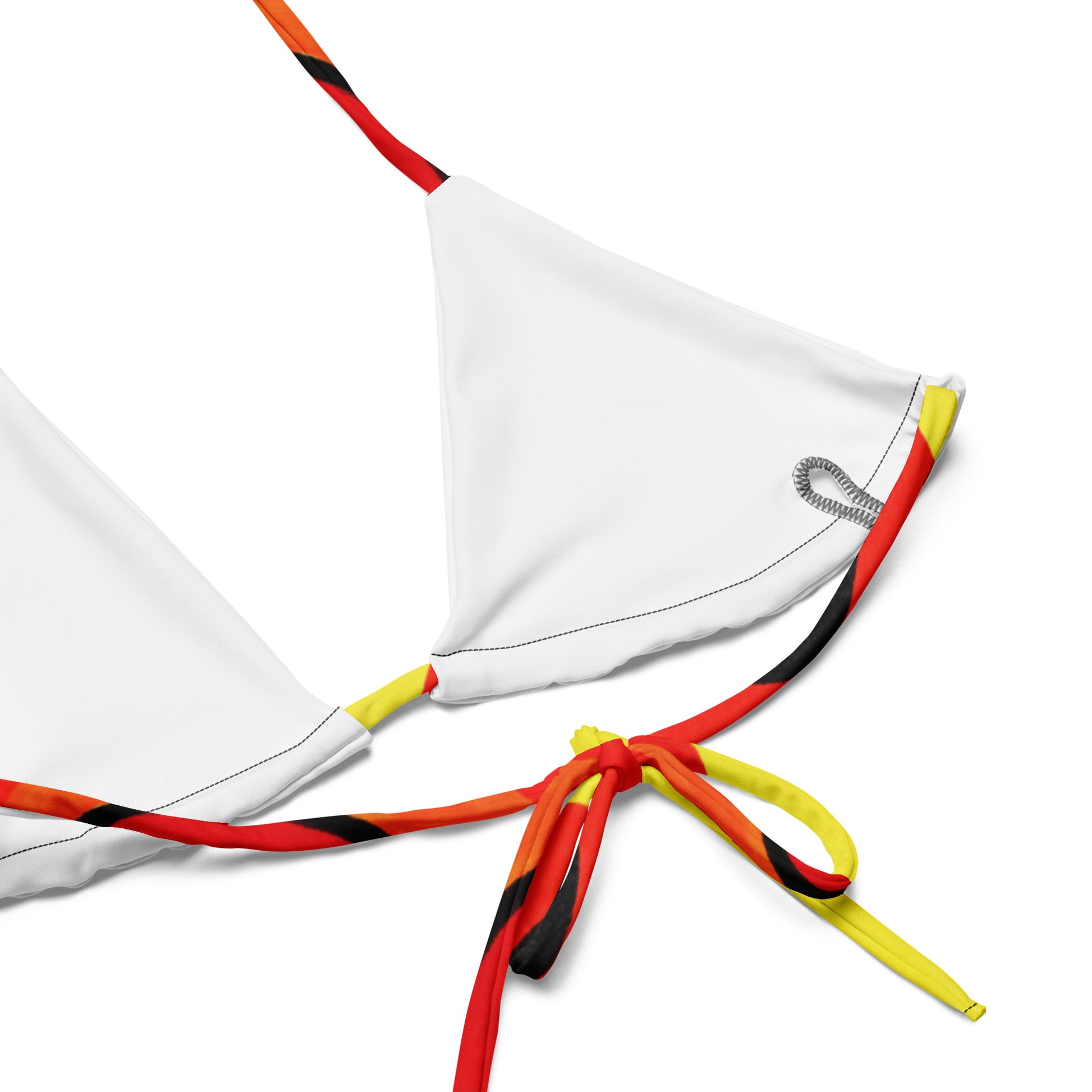All-over print recycled string bikini top