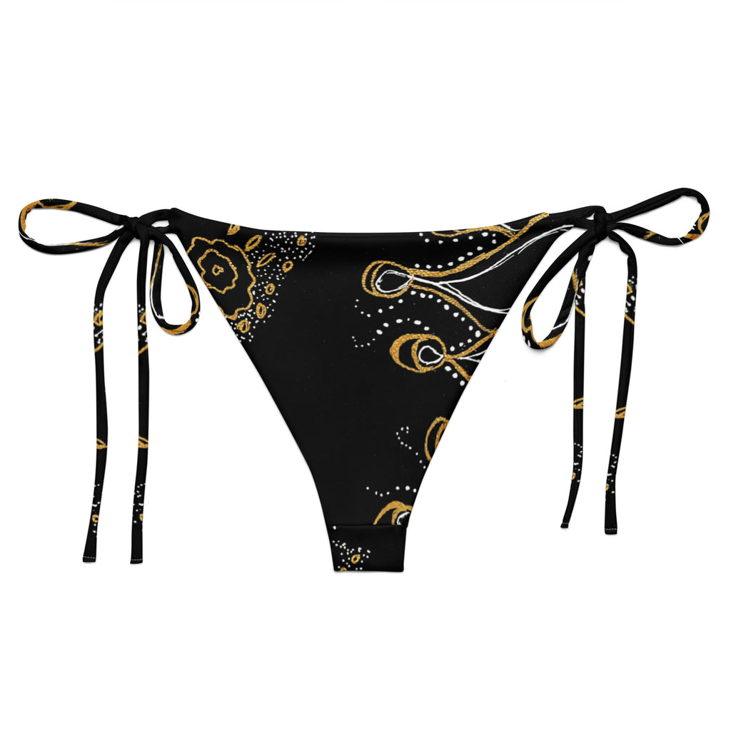 All-over print recycled string bikini bottom