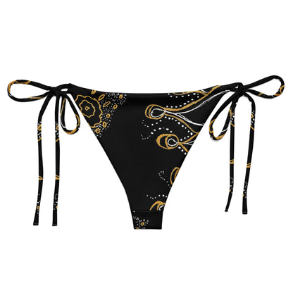 All-over print recycled string bikini bottom