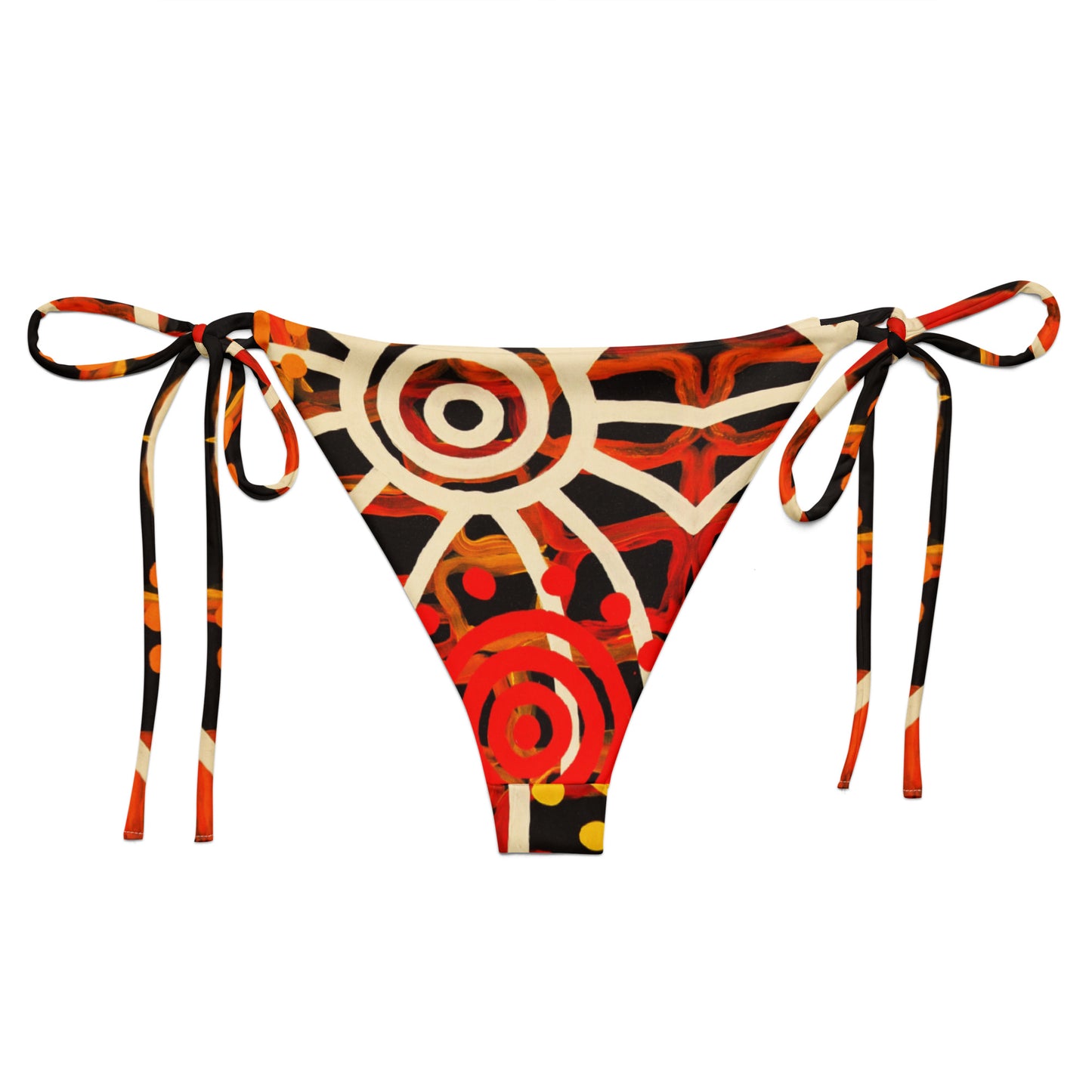 All-over print recycled string bikini bottom