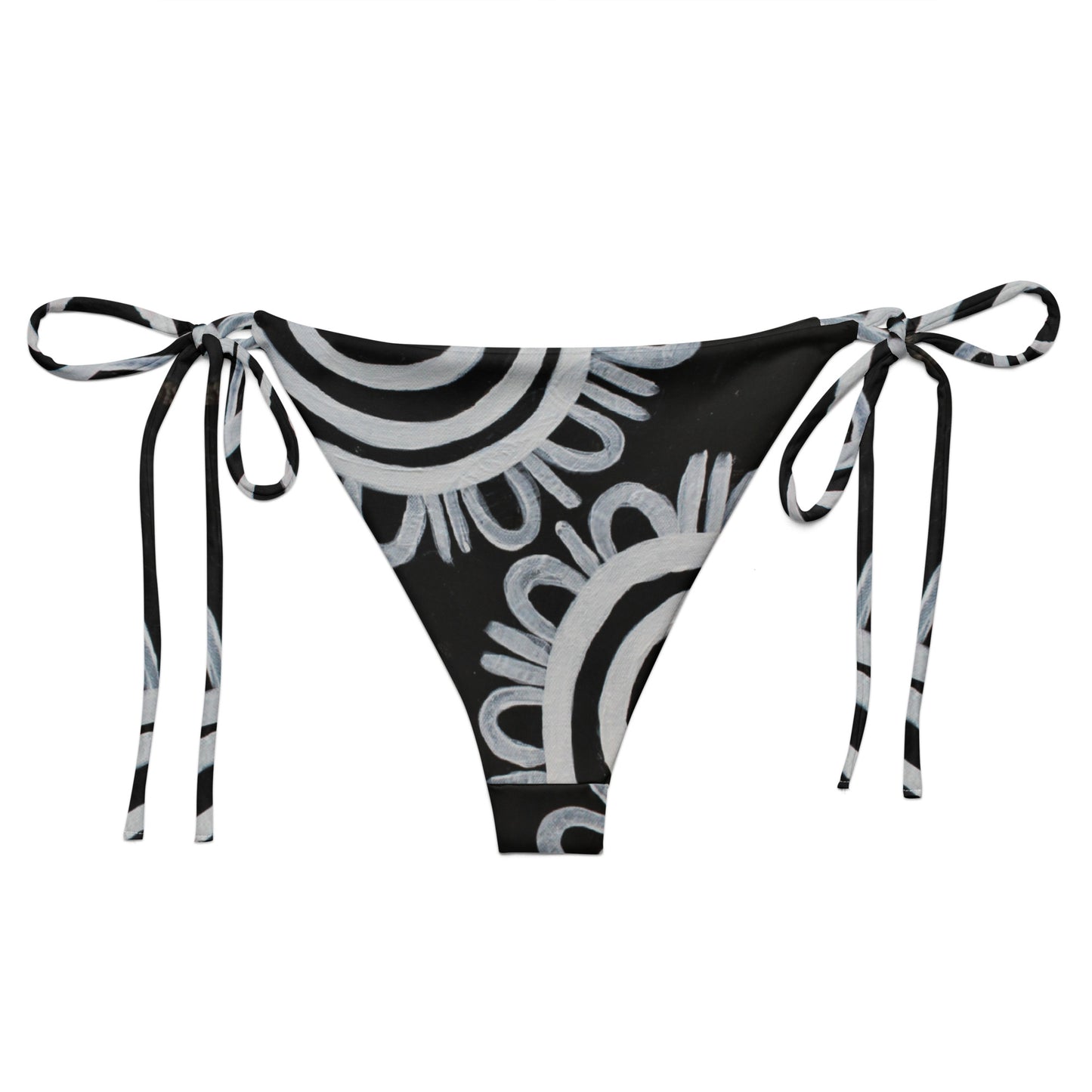 All-over print recycled string bikini bottom