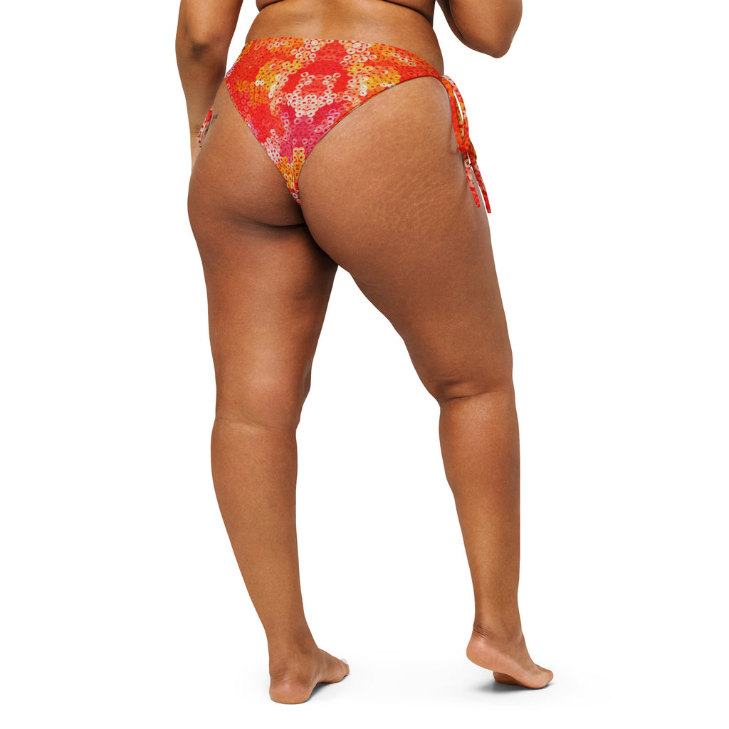 All-Over Print Recycled String Bikini Bottom
