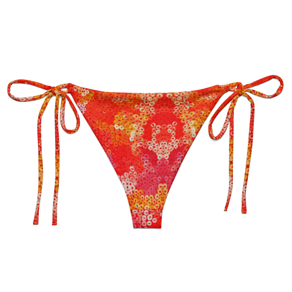 All-Over Print Recycled String Bikini Bottom