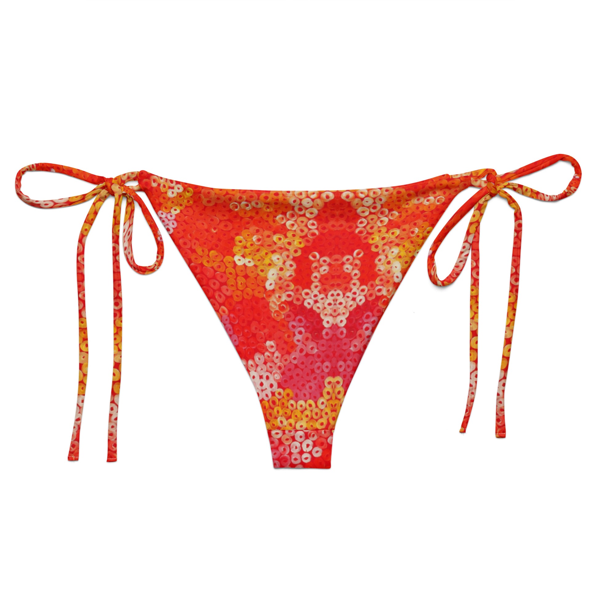 All-Over Print Recycled String Bikini Bottom