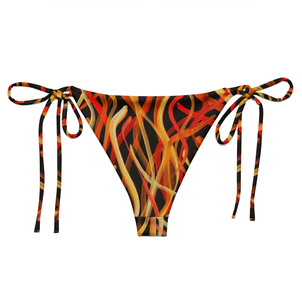 All-Over Print Recycled String Bikini Bottom