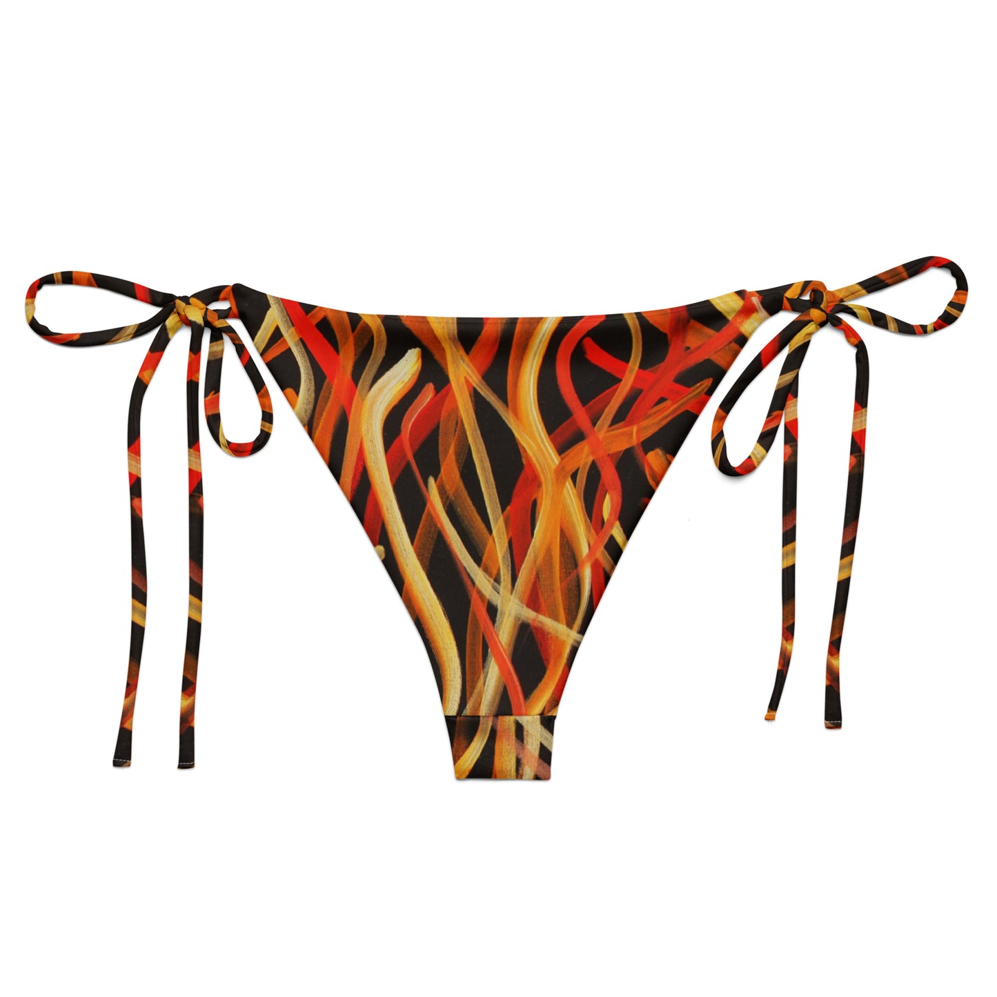 All-over print recycled string bikini bottom