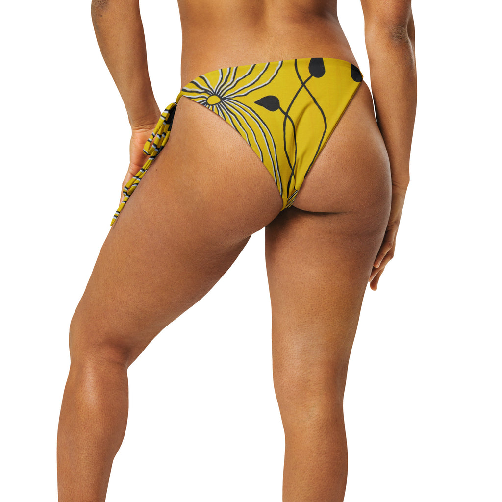All-Over Print Recycled String Bikini Bottom