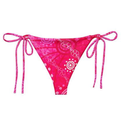 All-over print recycled string bikini bottom