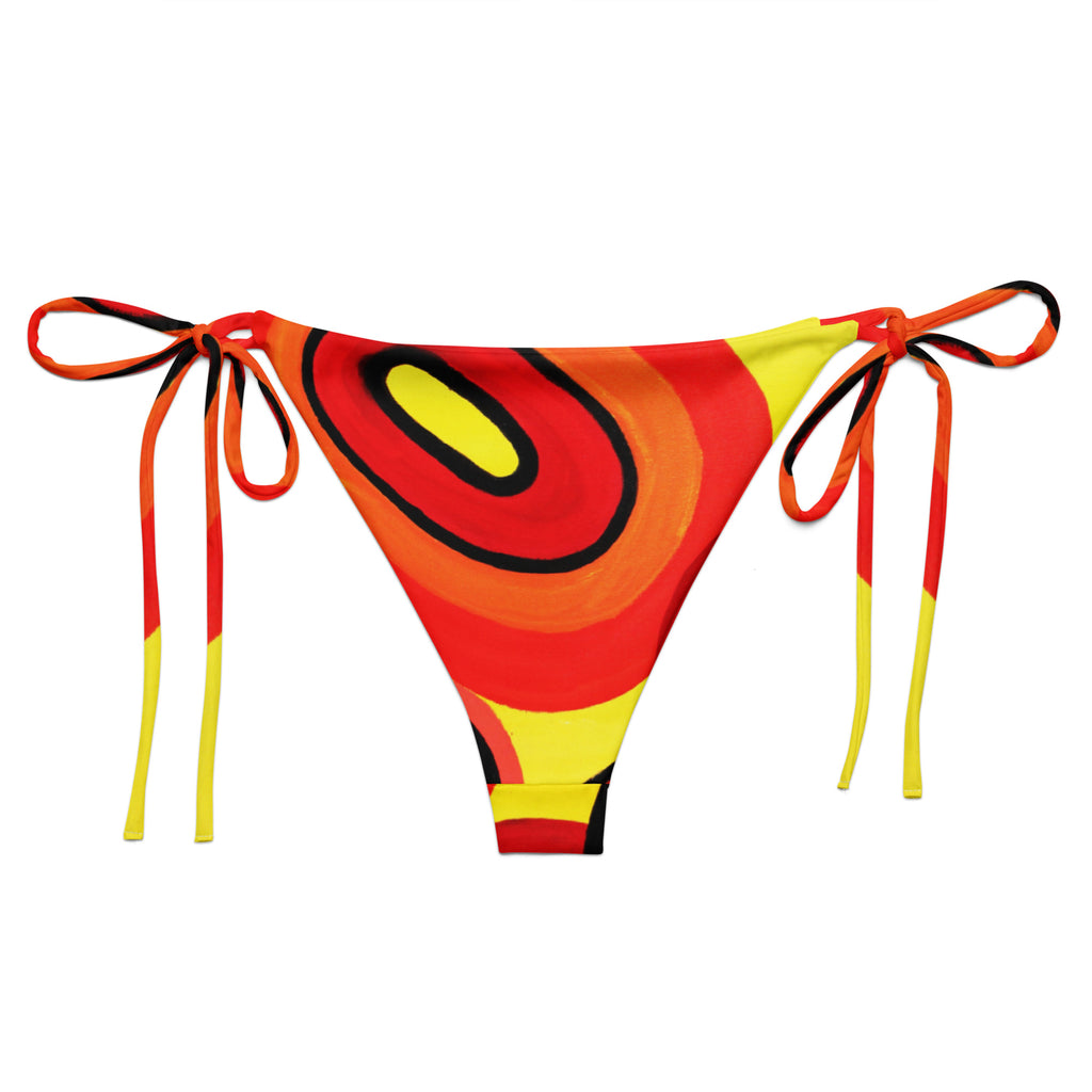 All-over print recycled string bikini bottom