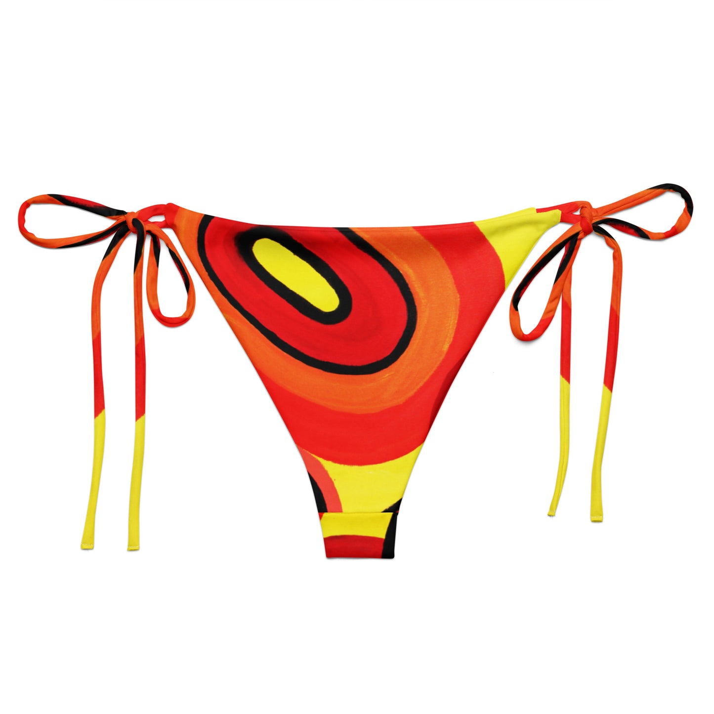 All-over print recycled string bikini bottom