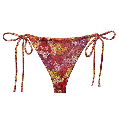 All-over print recycled string bikini bottom