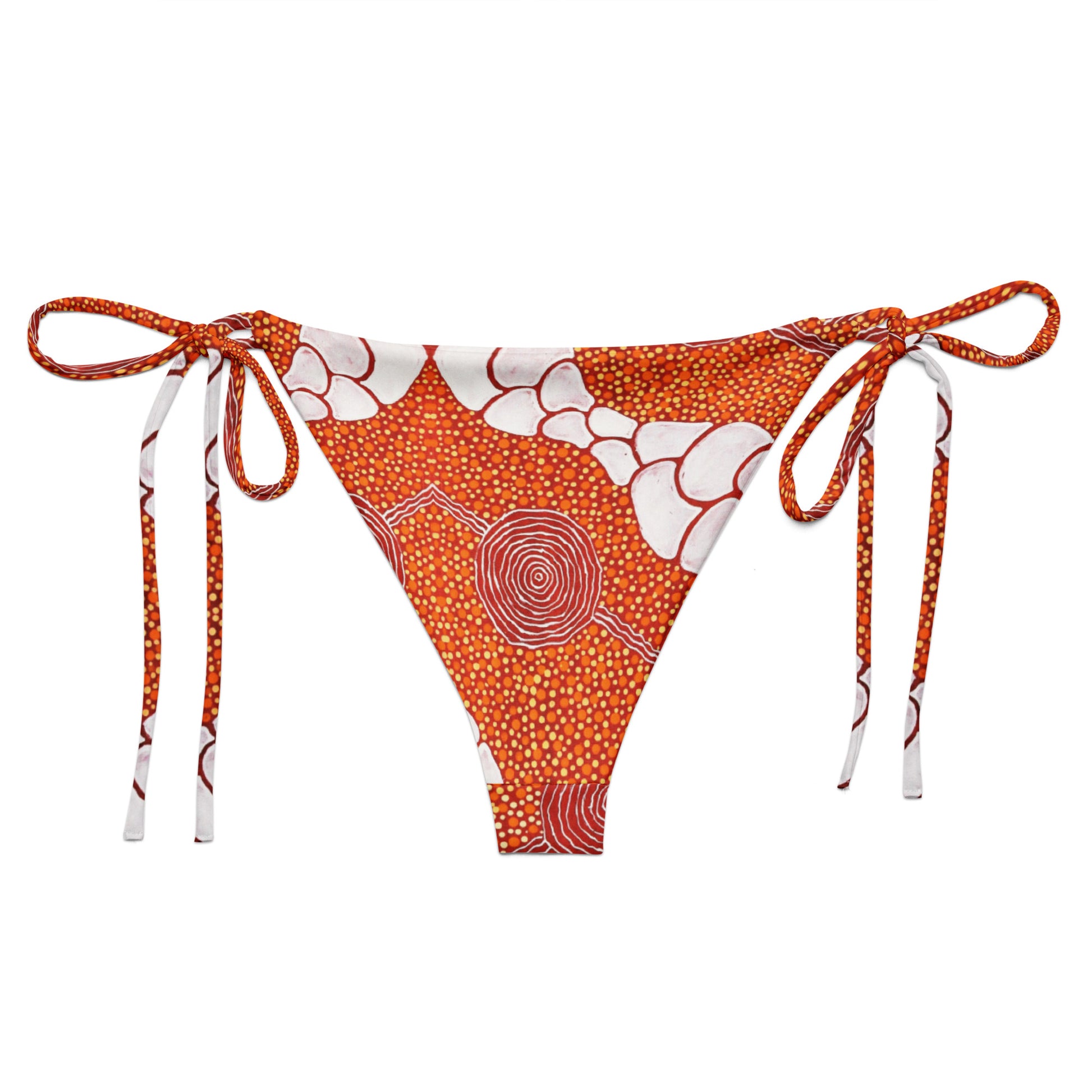 All-over print recycled string bikini bottom